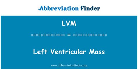 lvm abbreviation|left vm medical meaning.
